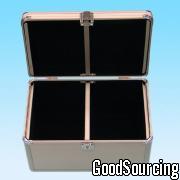 MB81200 Silver Aluminum DVD/CD Case with 200-Disc Capacity and Index Card