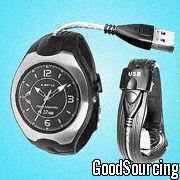 USB MEMORY WATCH UW-101 USB Watch with Built-in NAND Flash Memory and USB Cable Slipped into Watchband