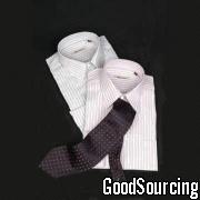 S-01 Men's Stripped Dress Shirt with Straight Collar