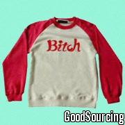 BITCH Ladies' Crew neck Long-sleeve Print Pullover