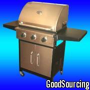 BBQ2302 3-burner Barbecue Grill with Total Cooking Area of 586 Square Inch