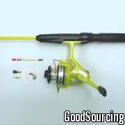 Low-end fishing combo Fishing Kit with Reel, Rod, and Tackle in Various Combinations