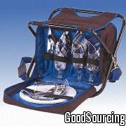 CA1053 2-in-1 Picnic Bag/Foldable Stool with Dining Ware for Four Persons