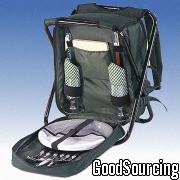 CA1057 Picnic Set with Foldable Camping Stool and Dining Ware for Two Persons