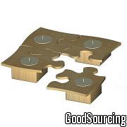 Wooden Puzzle Tealight Holders (WD04052)