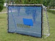 Soccer goal with rebound net