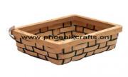 wooden basket, wooden box, wooden tray, wooden vase