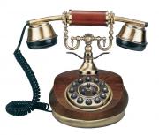 antique wooden telephone