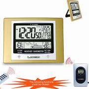 RF multi-function wireless weather station clock