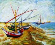 Fishing Boats on the Beachat Saintes-Maries. June 1888