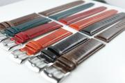 Shinny Oil leather watch strap