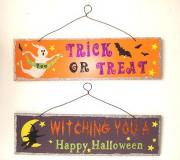 HALLOWEEN WOODEN WALL PLAQUE