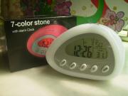 Stone-shaped Alarm Clock with Color Changing Light