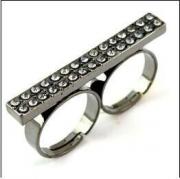 Fation Tow Finger Rings,double ring