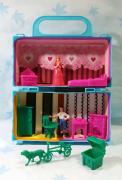 Mini doll house in carry case