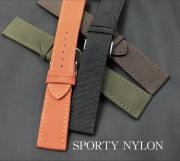 Top Leather with stitch Nylon Strap