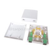 2 port SC Fiber optic surface mount box with SC adapters and pigtails