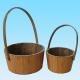 70044 S/2 Flower Baskets with Easy to Carry Moveable Handle