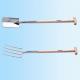 21001013 22001013 S/S Spade and Fork with Large T Ashwood Handle