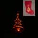 FXT0010-RA Battery-Operated Optical Fabric Christmas Tree Stocking with 4 Lights