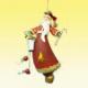 XYH1312 Santa Claus Ornament Made of Glass and Metal Wire