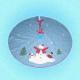 AG12051C 42-Inch Christmas Tree Skirt with Snowman Pattern in Novel Design