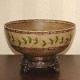 127P-PQ 3600M-16 Handpainted Porcelain Bowl with Polyresin Stand