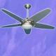 HS-127 Matte Silver Ceiling Fan with One Light