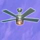 HS-128 Aluminum Ceiling Fan with Light