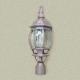 8725 7-inch Outdoor Post Lantern with Hand Painted Finish and 1100W Medium Base Bulb