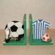 WN-9707 Wooden Bookends with Polyresin Decor in Sports Theme