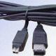 IE-05 Transparent Black IEEE 1394 4P to 6P Cable with Nickel Plug