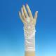 SAT382 Beaded Bridal Gloves Made of Satin