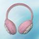 SBRJD-050131-P Handcraft Knitting Earmuff in Pink with White Ornament