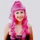 8611A Pink Synthetic Party Wig, Can be Washed