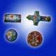 EB 035.037.067.068 Cloisonne Design Beads in Assorted Colors and Sizes