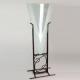 SGC0003 Glass Vase with Iron Stand, OEM Orders Welcome