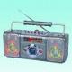 1588EL Sleek, Portable Radio Cassette Recorder with CFD and Disco Light