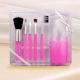 BT99-0603 Durable Five Cosmetic Brush Set with Handle Color Optional in Plastic Case