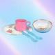 504/660/661/846/878 Melamine Children's Dinnerware Set Includes Spoon, Fork, Tea Cup and Bowl