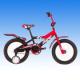 PEL3-53a Red and Black Children's Bicycle with Glossy Finish and Training Wheels