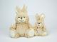 6" & 4" Sitting Beige Rabbit 