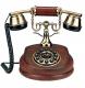 antique wooden telephone