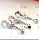 Hot Fashion Alloy Zircon Body Piercing Jewelry - Earrings , navel