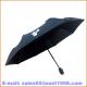 Rubberized Handle Good Quality 3 Fold Travel Umbrella